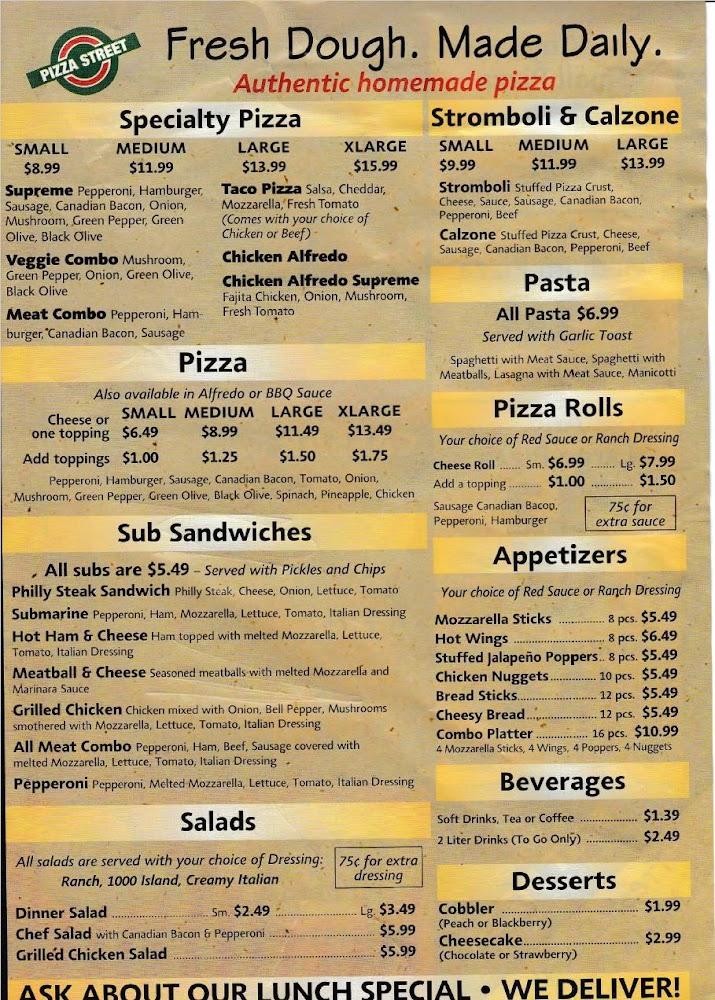 Pizza Street Menu image 3